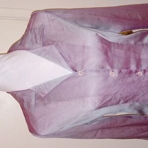 Shimmer Button Collard Shirt